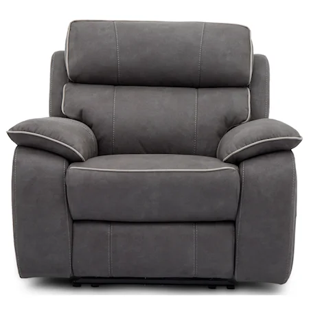 Casual Power Recliner with Power Headrest